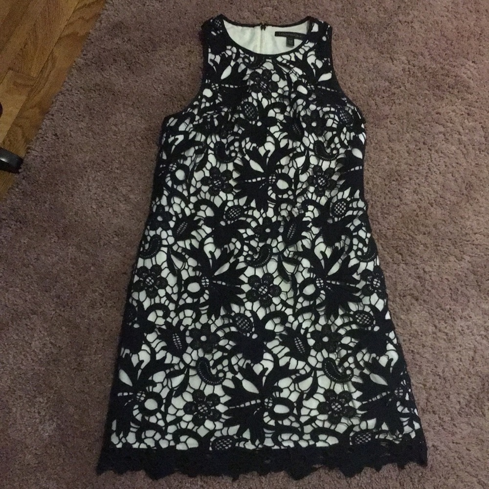 Banana Republic Black & White Lace dress